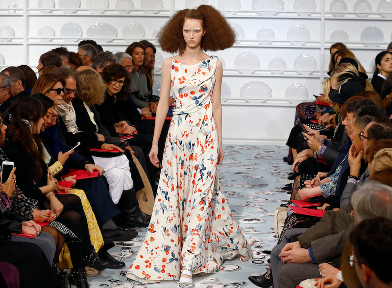 Illustration for article titled Schiaparelli Served a Line of Feminist- and Food-Inspired Farm-to-Gown Couture